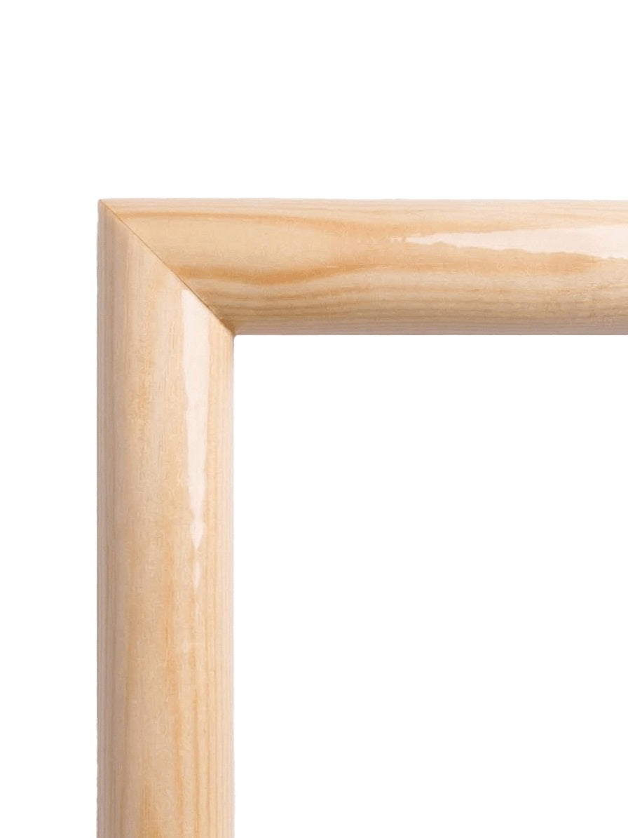 Visa bild i helskärm Tavelram Rose i natur (Natural wood, T1075) – 19 mm bred, välvd träram efter mått