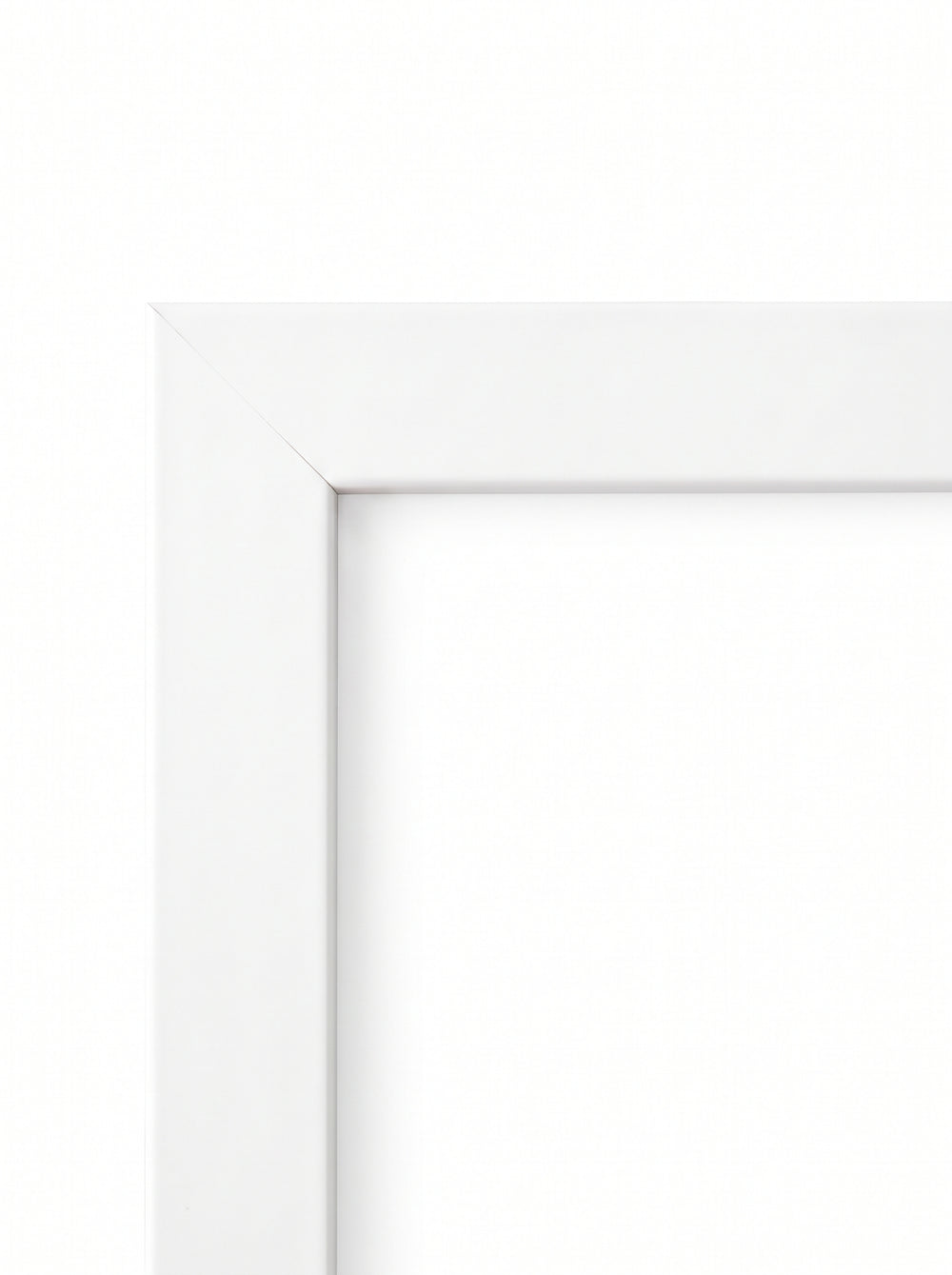 Visa bild i helskärm Tavelram Syren i vit (White, T1028) – 20 mm platt, modern träram efter mått