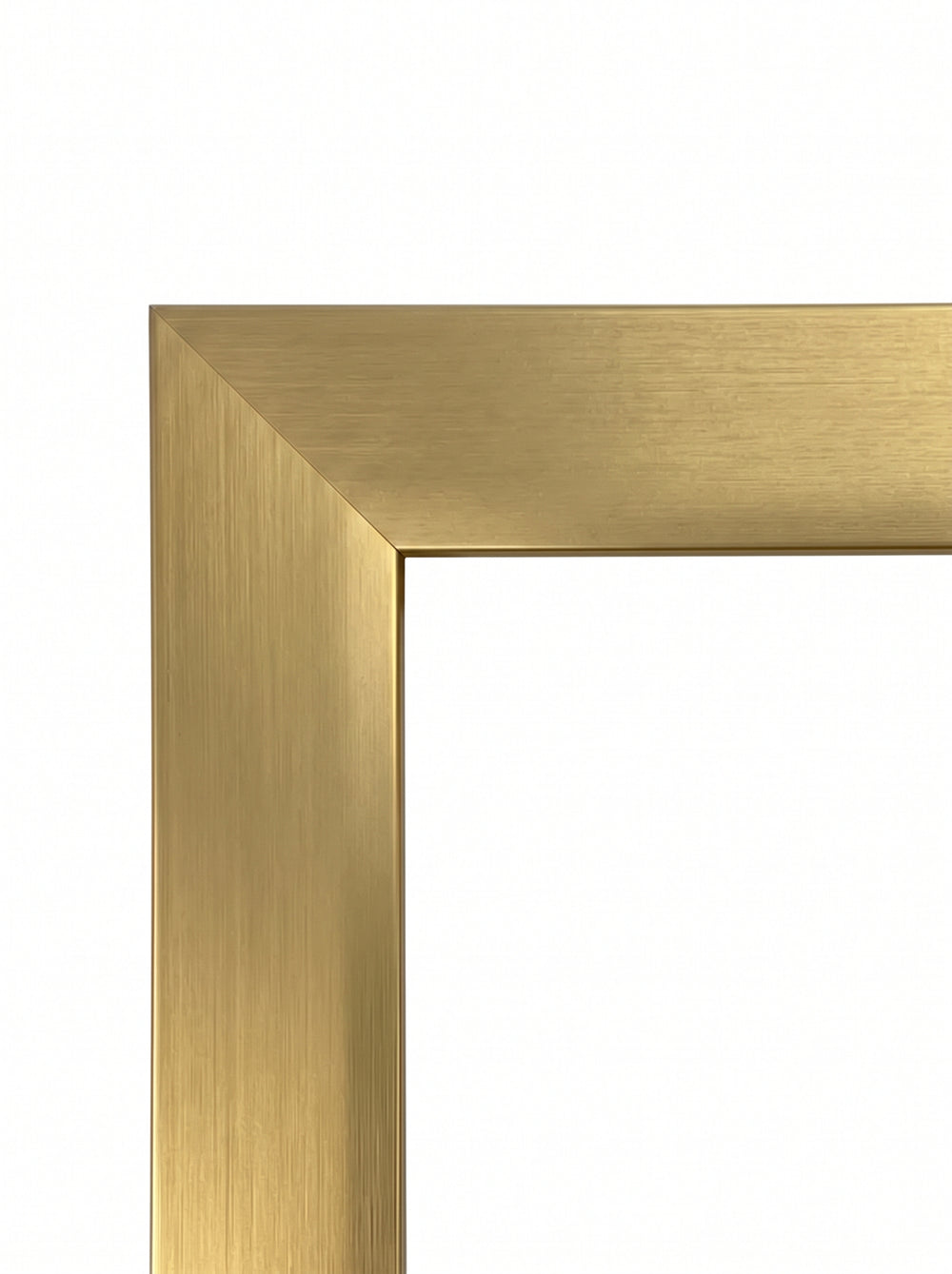 Tavelram Anemone i guld (Gold, A1006) – 30 mm bred aluram i borstad aluminium efter mått