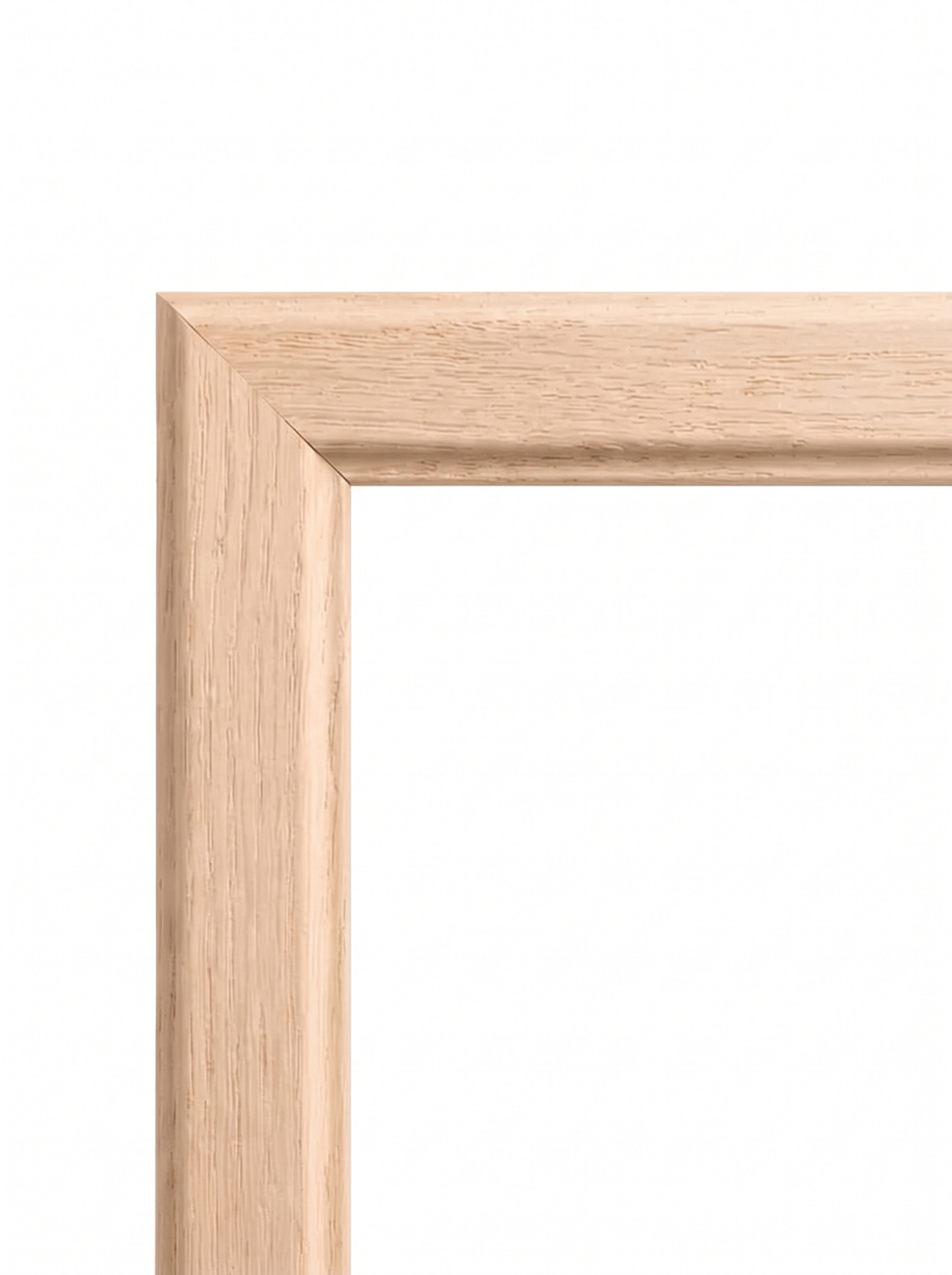 Tavelram Brunelle i natur (Natural wood, T1009) – 13 mm platt galleriram i trä efter mått