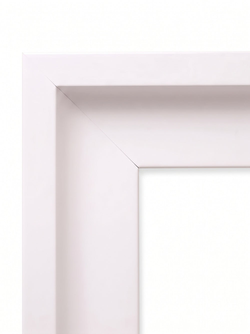Tavelram Fuksia i vit (White, T1202) – 10 mm skuggfogsram för canvas efter mått