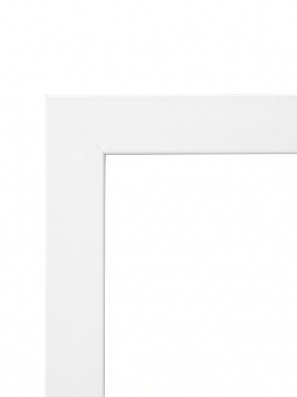 Tavelram Krokus i vit (White, T1066) – 18 mm djup, platt träram efter mått