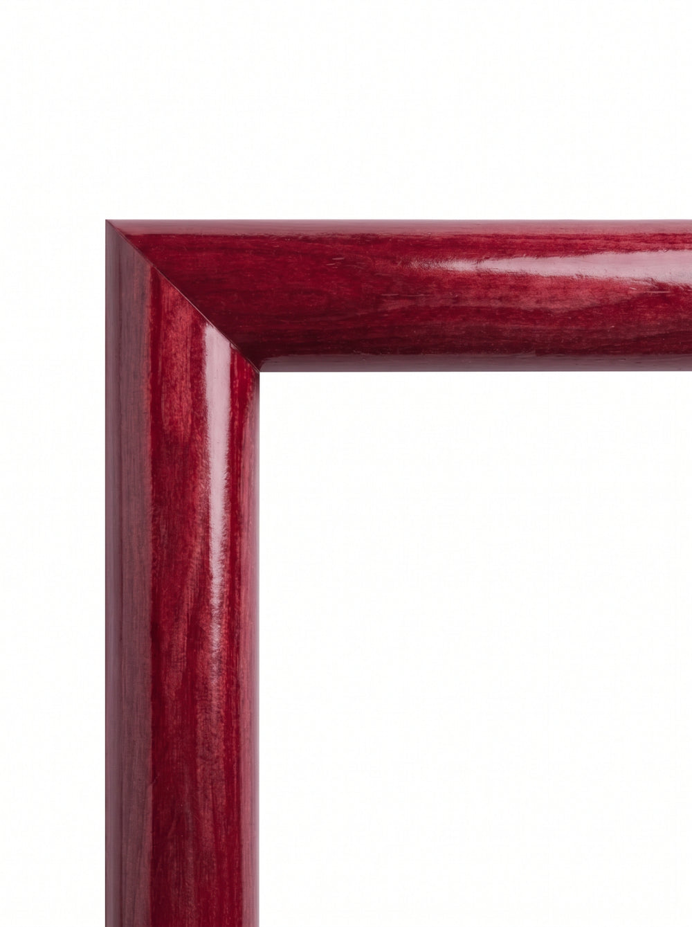 Tavelram Rose i röd (Red, T1078) – 19 mm bred, välvd träram efter mått